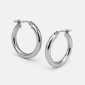 Polished Stainless Steel Hoop Earrings | FRAUNTCH SCHULL