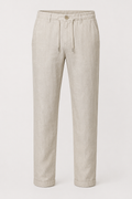 Natural Beige Tailored Linen Trousers | FRAUNTCH SCHULL