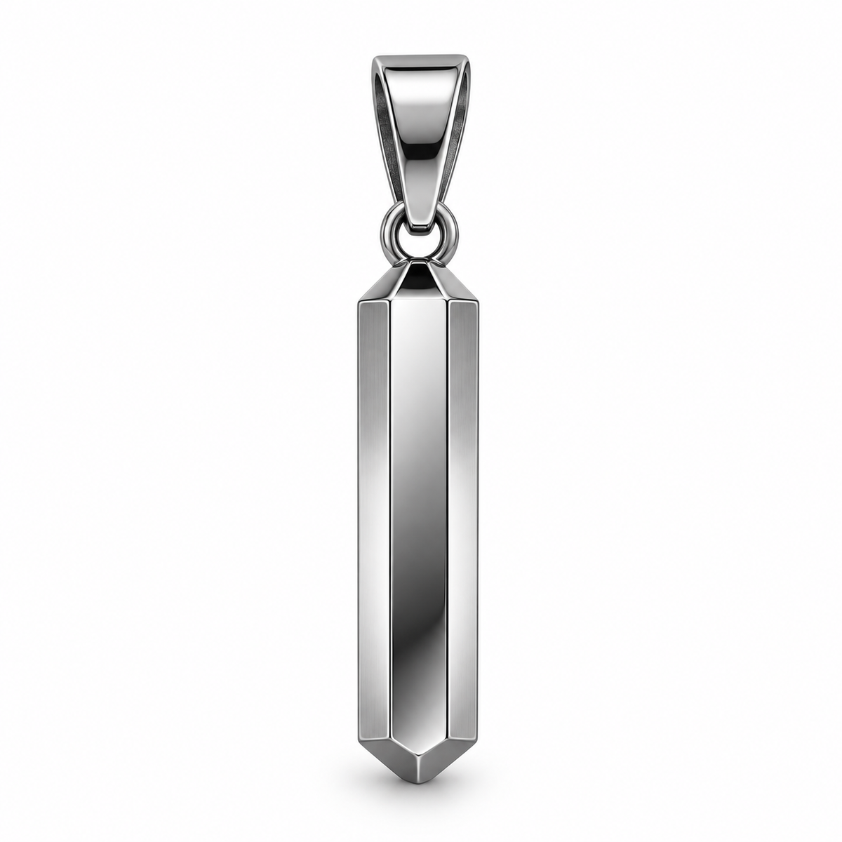 Elongated Hexagonal Stainless Steel Pendant | FRAUNTCH SCHULL