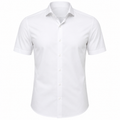 White Tailored Short-Sleeve Cotton Shirt | FRAUNTCH SCHULL
