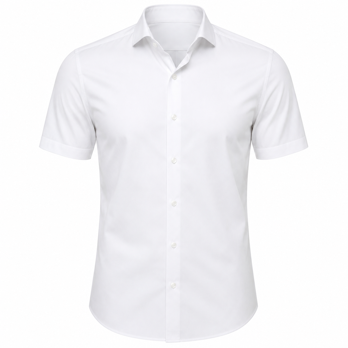 White Tailored Short-Sleeve Cotton Shirt | FRAUNTCH SCHULL