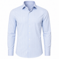 Light Blue Striped Cotton Dress Shirt | FRAUNTCH SCHULL