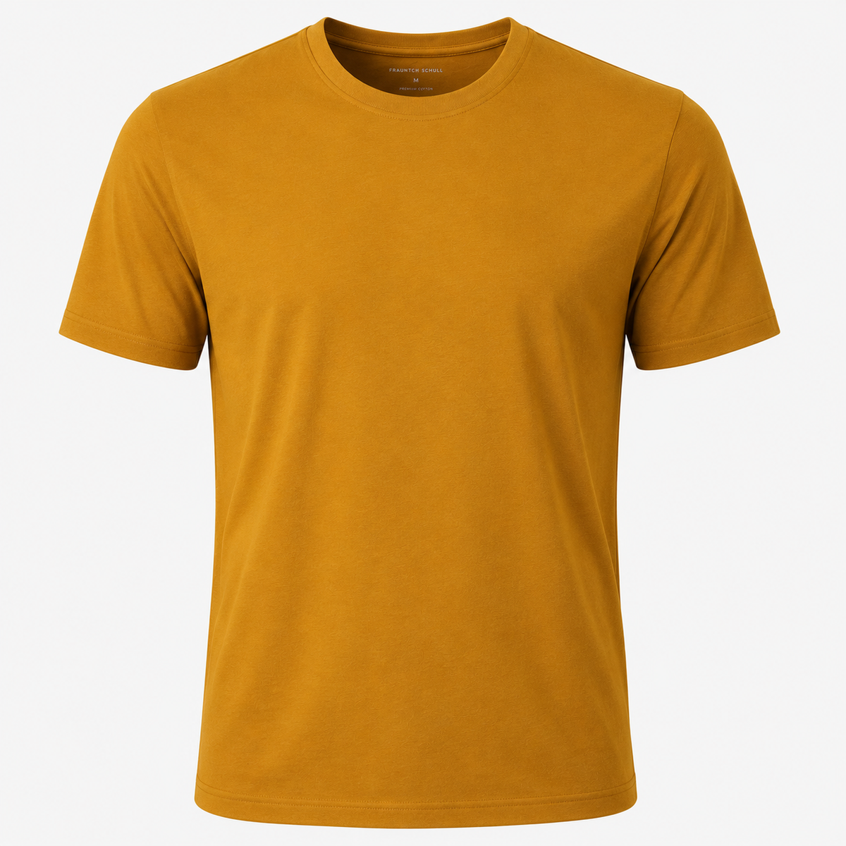 Mustard Premium Cotton Crew-Neck T-Shirt | FRAUNTCH SCHULL